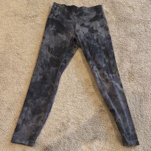 lululemon athletica Black Tie-Dye Leggings